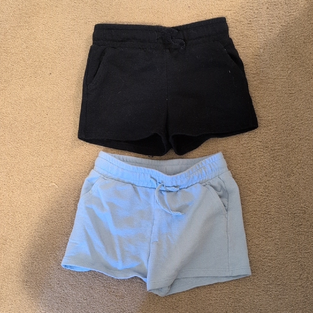 Cat & Jack Women's Athletic Shorts in Black and Light Blue
